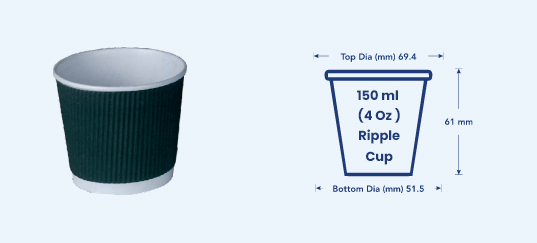 150 ml Ripple Cup Exporters in India